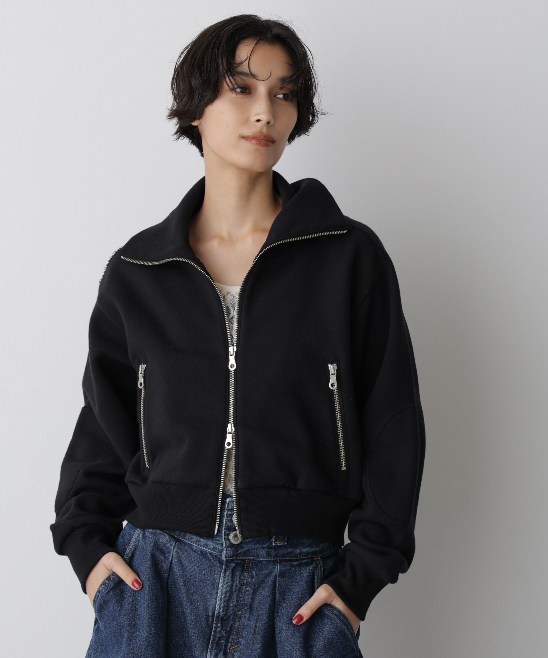  「「STEVELOUR」コンパクトダブルジップスウェット」|スウェット・ジャージ|