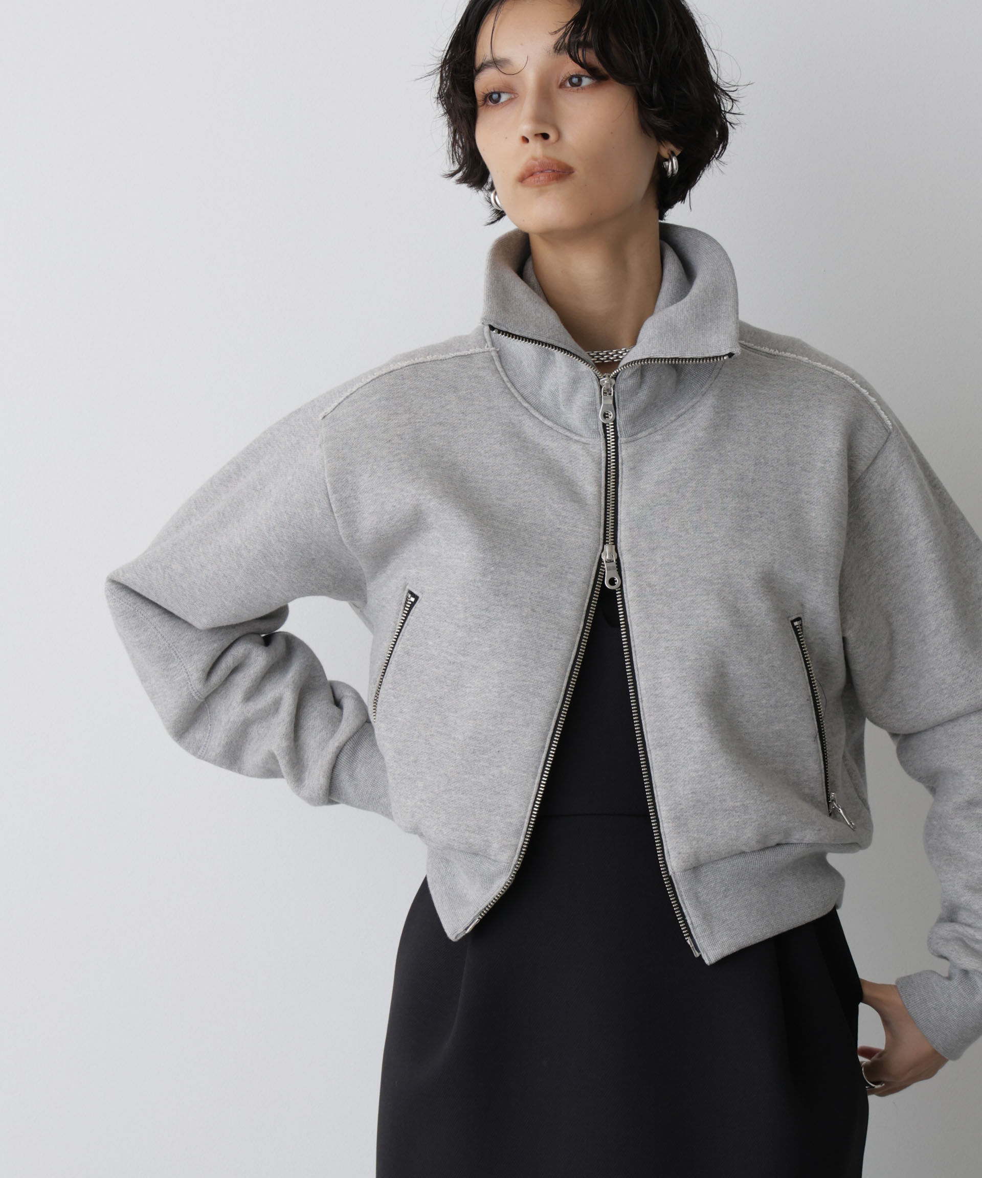  「「STEVELOUR」コンパクトダブルジップスウェット」|スウェット・ジャージ|