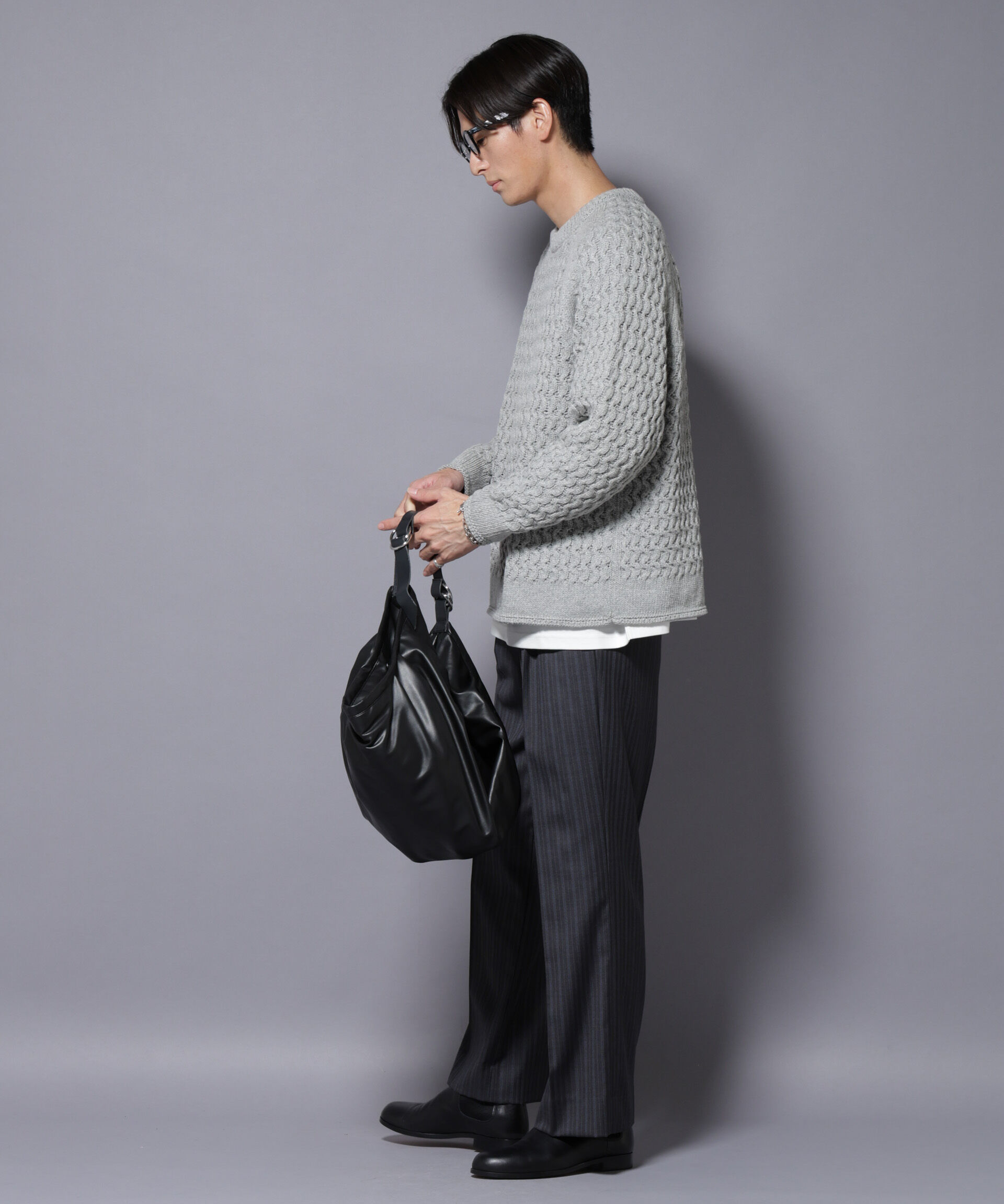 nano･universe「ヴァーグケーブルラグランニット」|ニット・セーター|