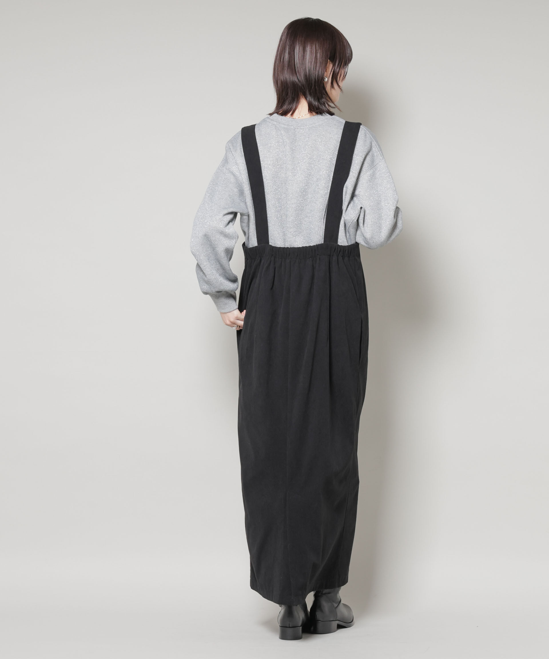 nano･universe「ストレッチ起毛ジャンパースカート(セットアップ可)」|ワンピース|