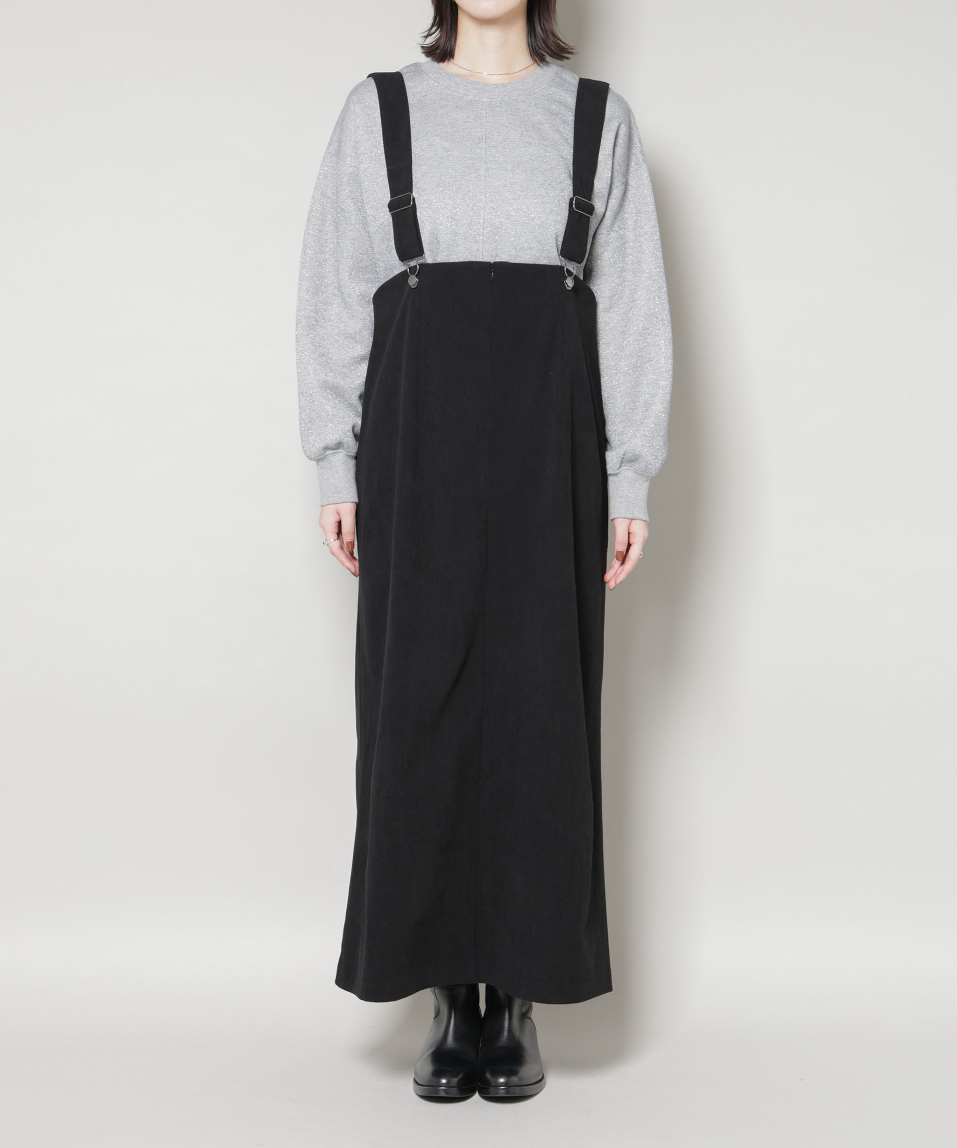 nano･universe「ストレッチ起毛ジャンパースカート(セットアップ可)」|ワンピース|