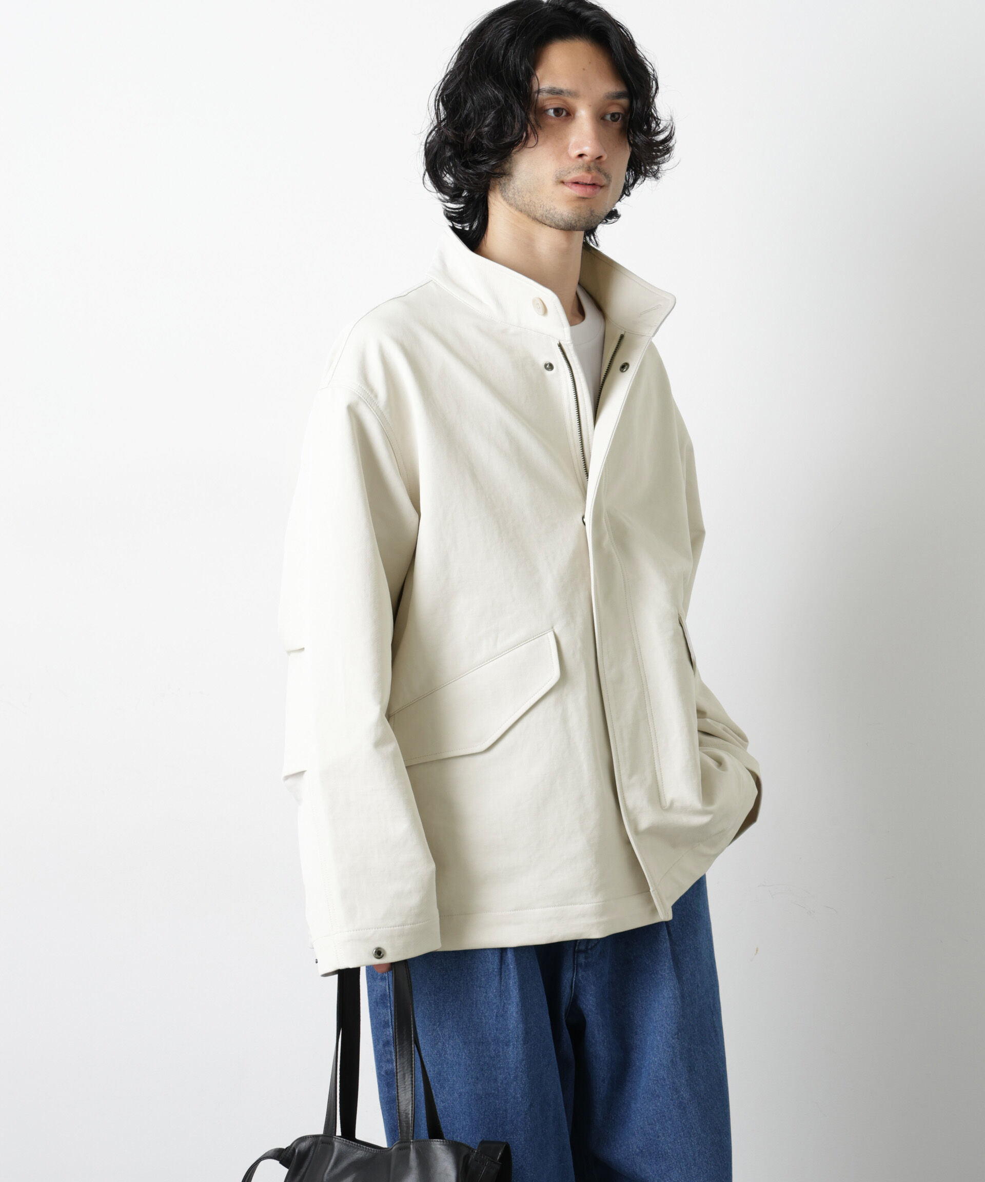 nano･universe「ドレープショートモッズブルゾン」|ブルゾン・スタジャン|