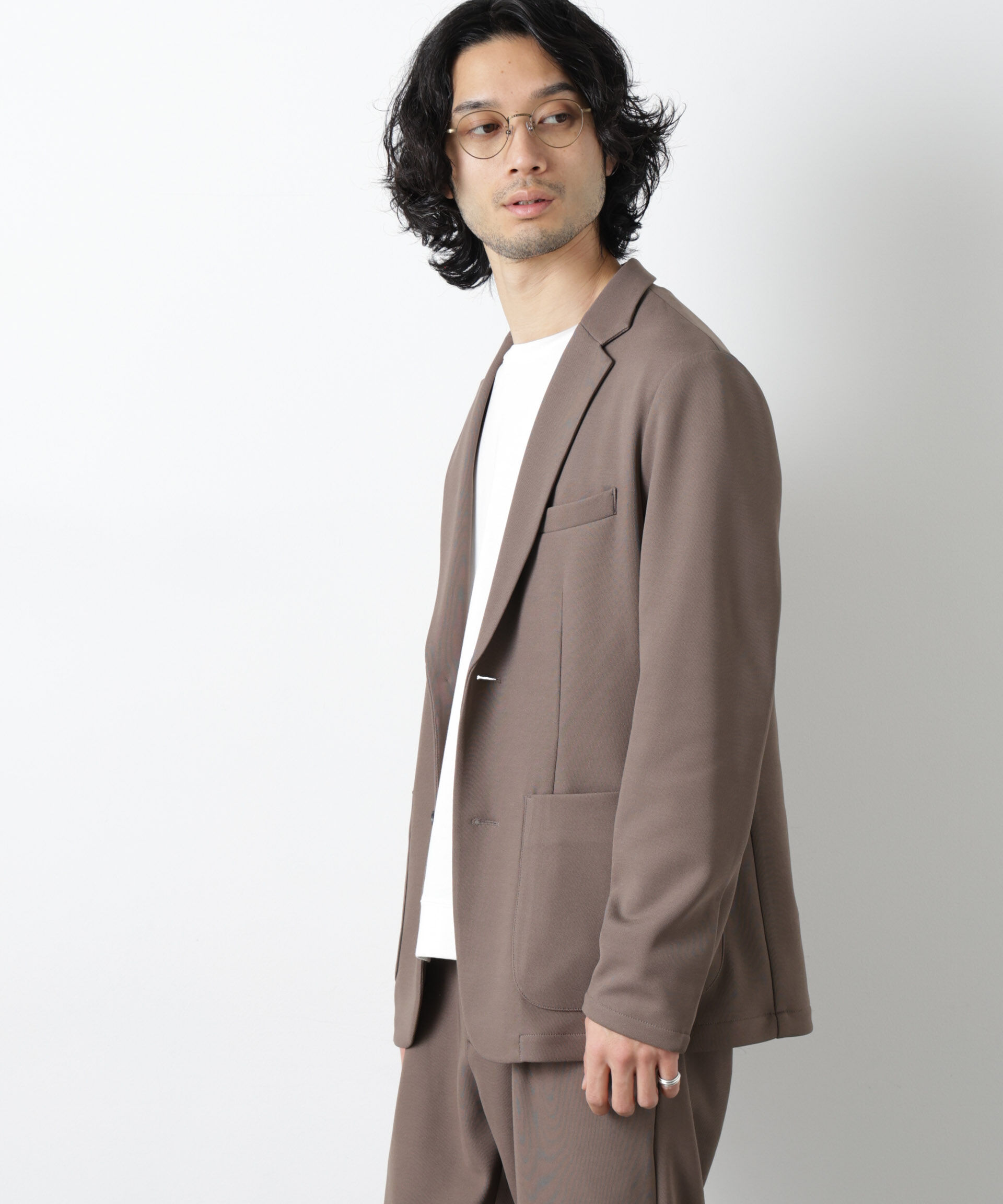 nano･universe「ボンディングカノコ セットアップ(手洗い可能)」|スーツ|