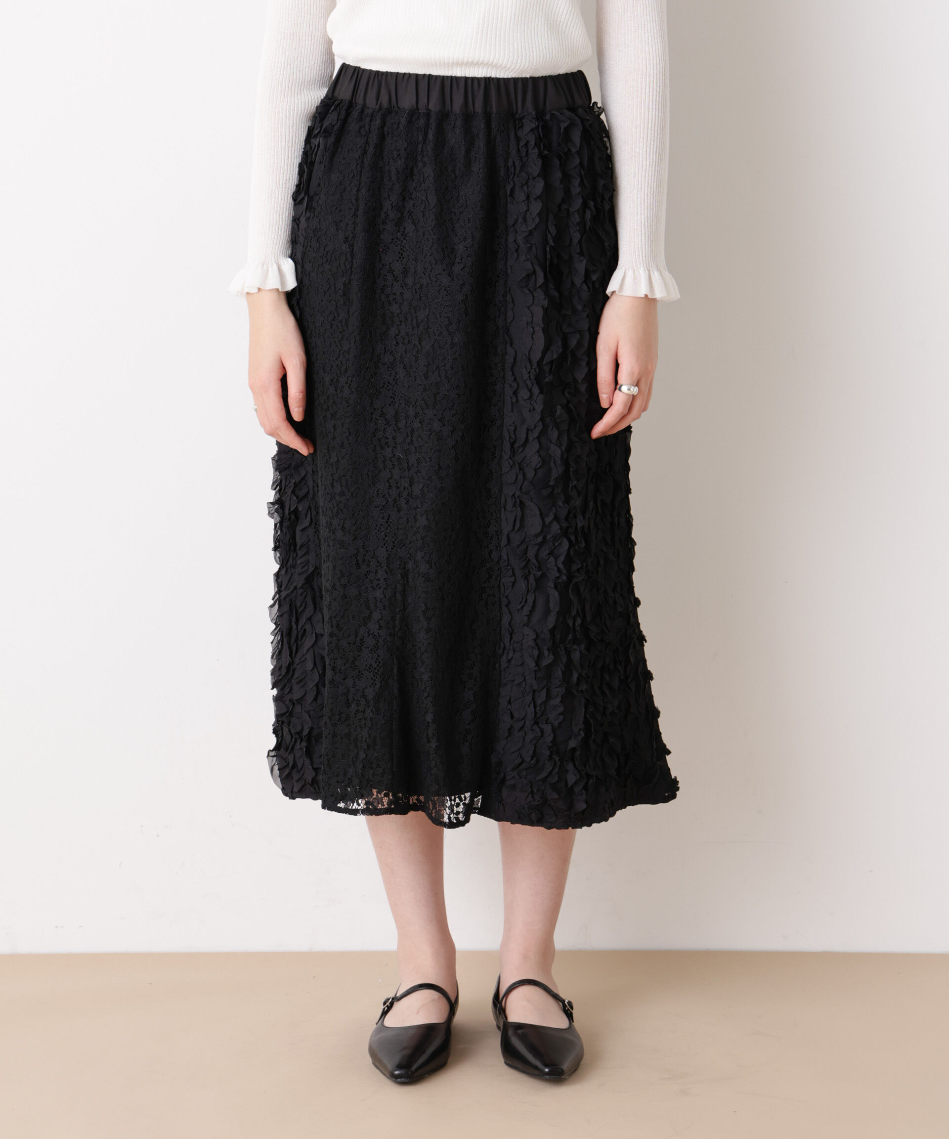 nano･universe「「STEVELOUR」パターンレーススカート」|スカート|