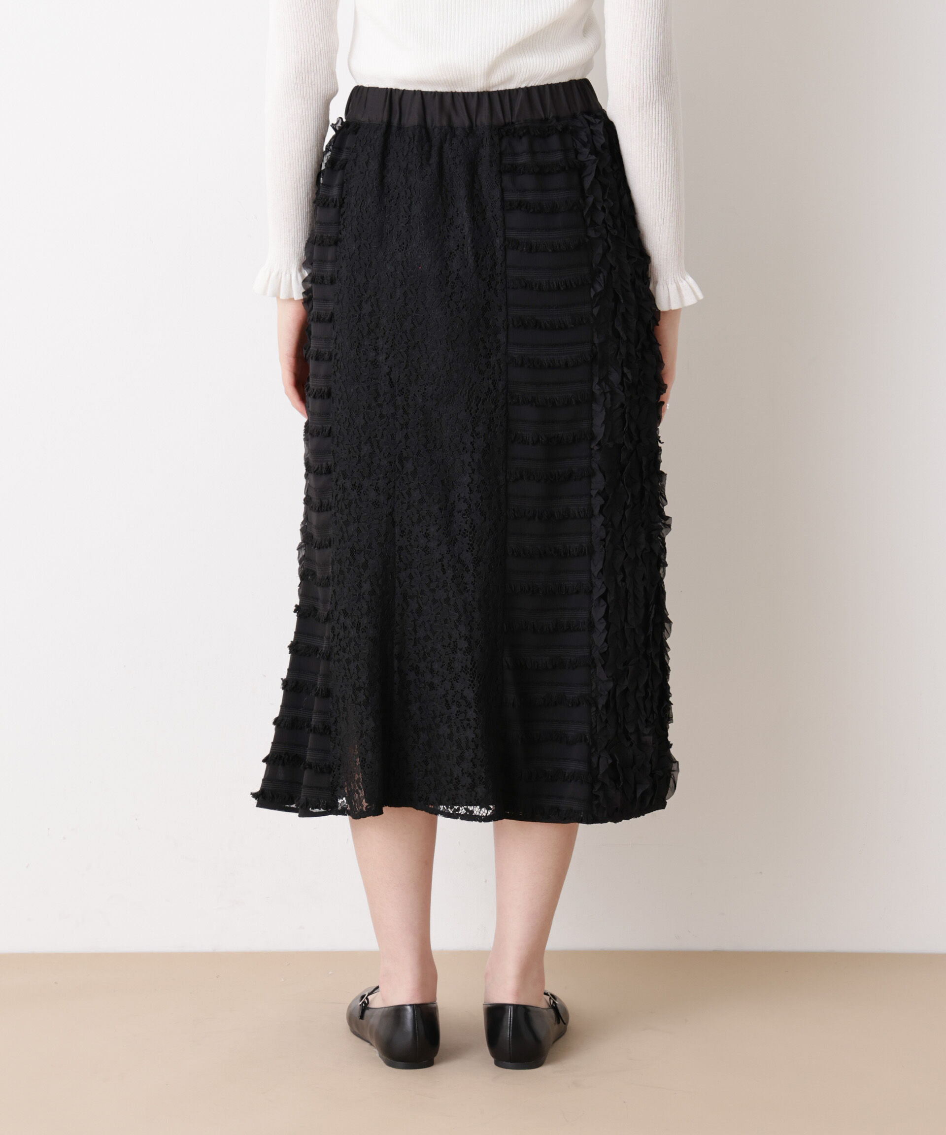 nano･universe「「STEVELOUR」パターンレーススカート」|スカート|