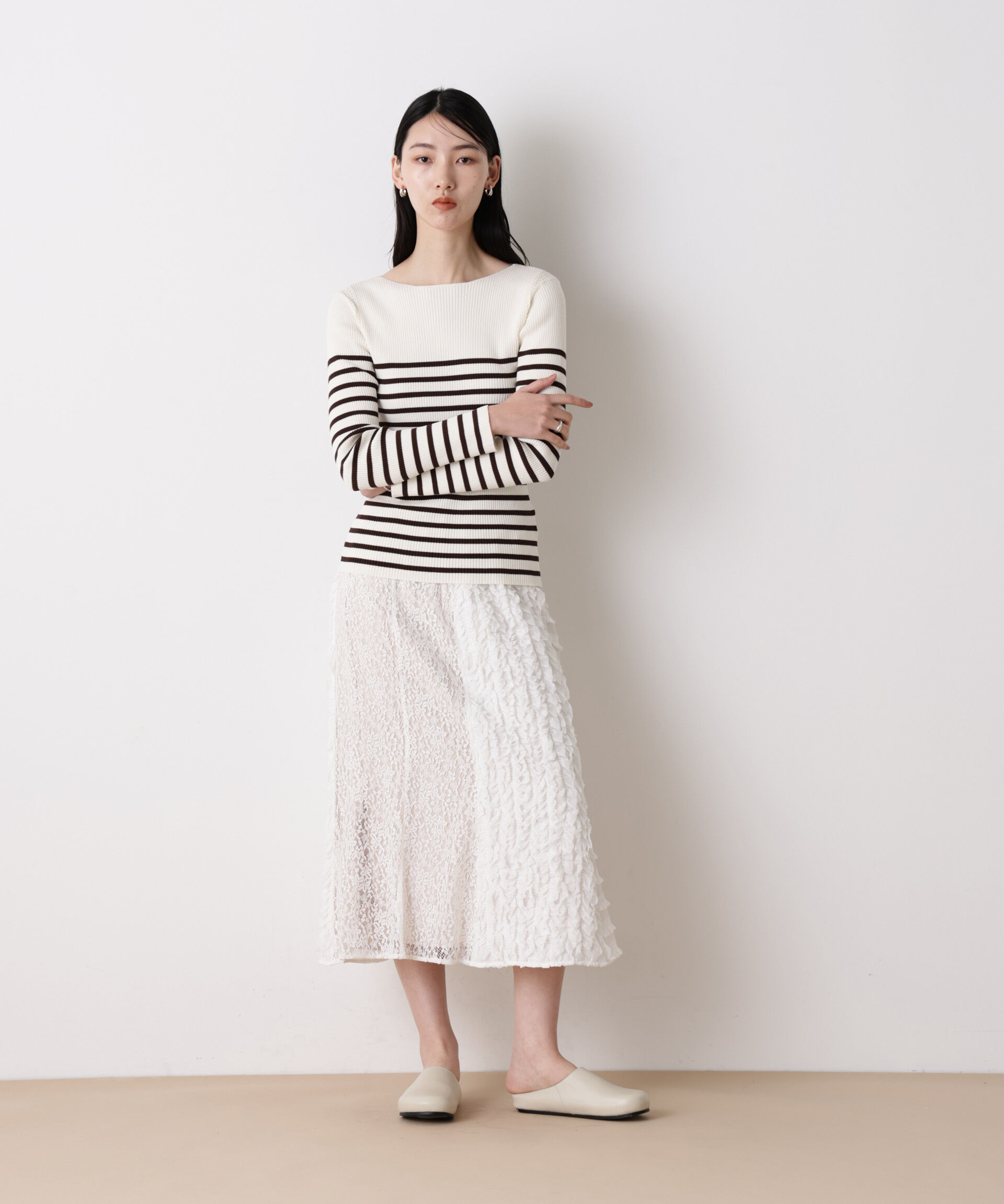 nano･universe「「STEVELOUR」パターンレーススカート」|スカート|