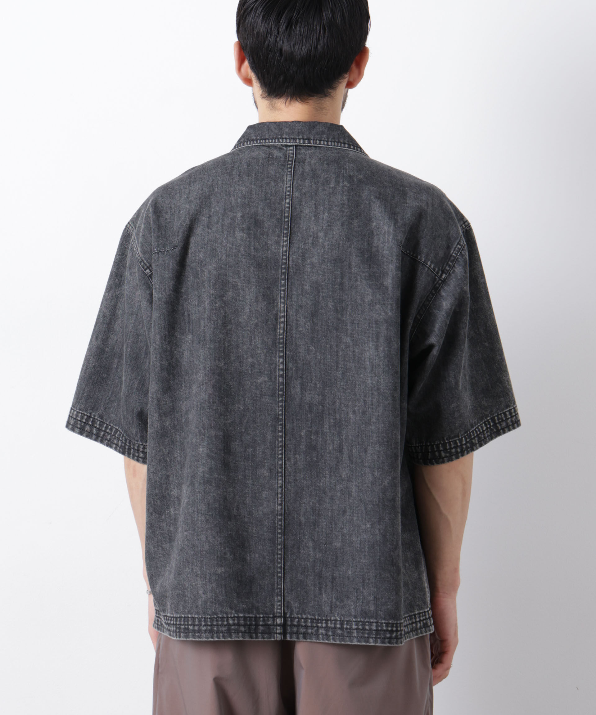 nano･universe「「OtoNANO」 デニムシャツ 半袖」|シャツ・ブラウス|