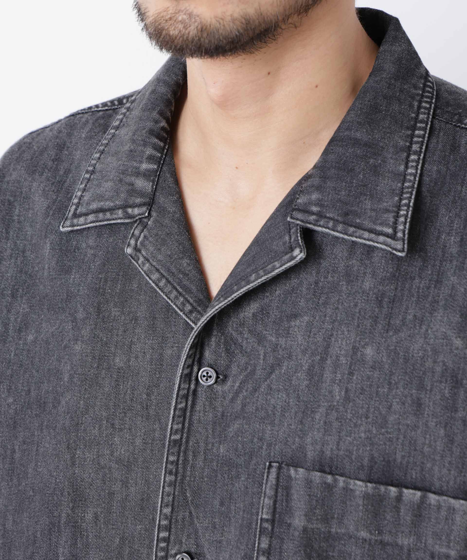 nano･universe「「OtoNANO」 デニムシャツ 半袖」|シャツ・ブラウス|