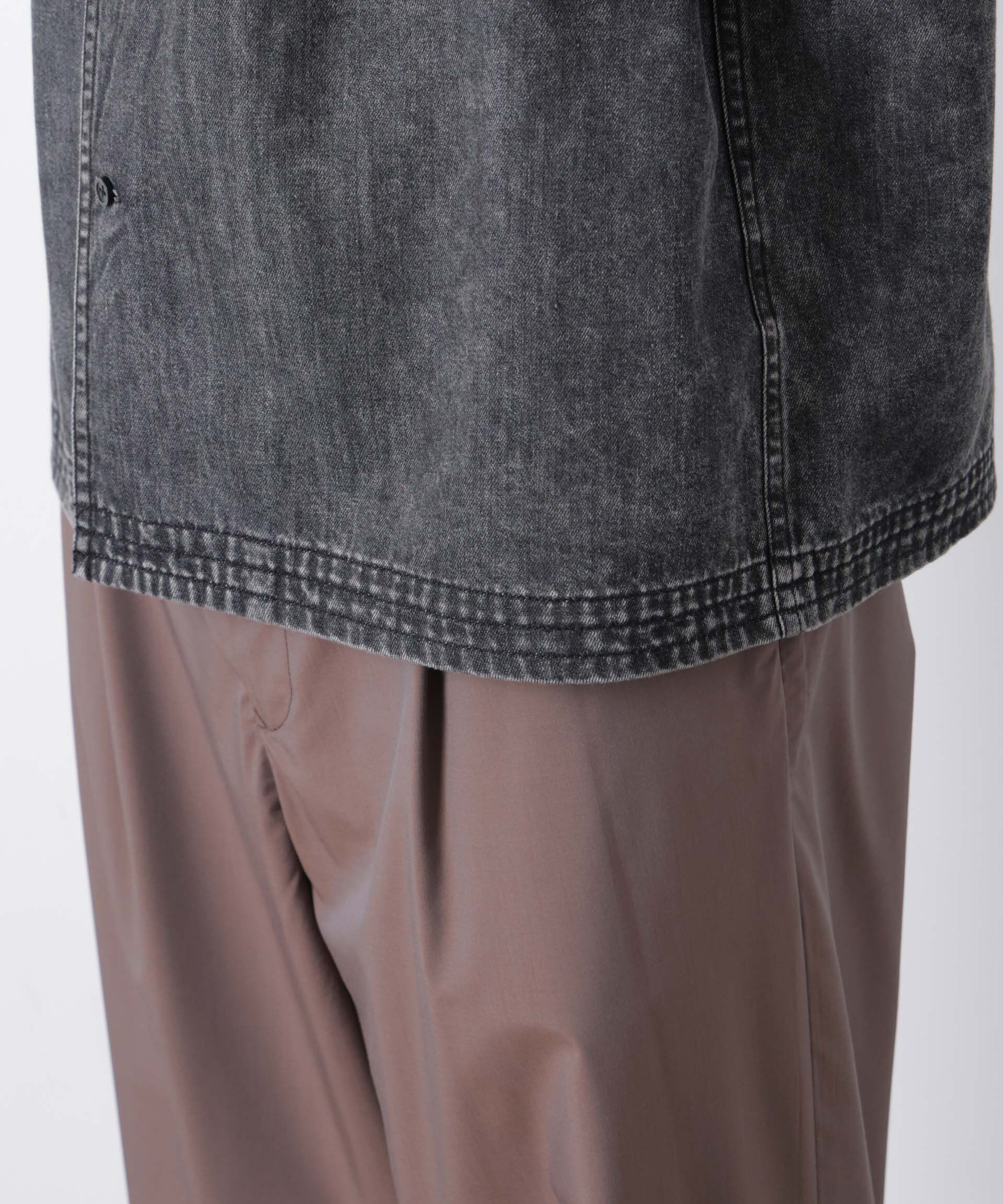 nano･universe「「OtoNANO」 デニムシャツ 半袖」|シャツ・ブラウス|