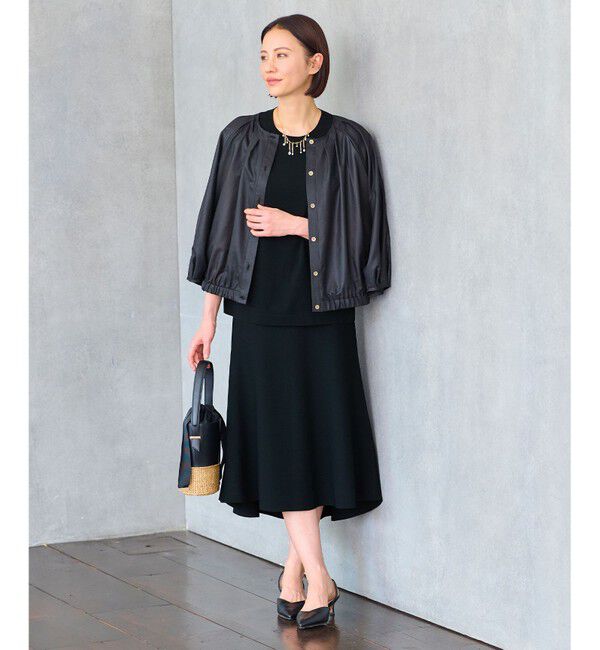 自由区「【洗える・XSサイズあり】クレープストレッチニット スカート」|スカート|