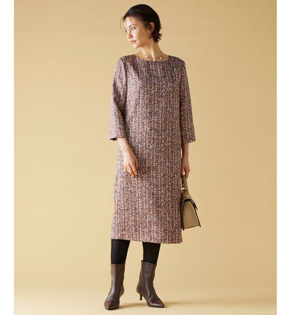 自由区「プリントジャガードストレッチ  ワンピース」|ワンピース|