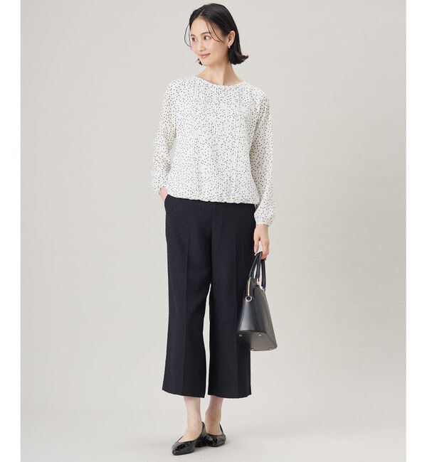 自由区「【洗える】ロイヤルシフォンドット柄 ブラウス」|シャツ・ブラウス|