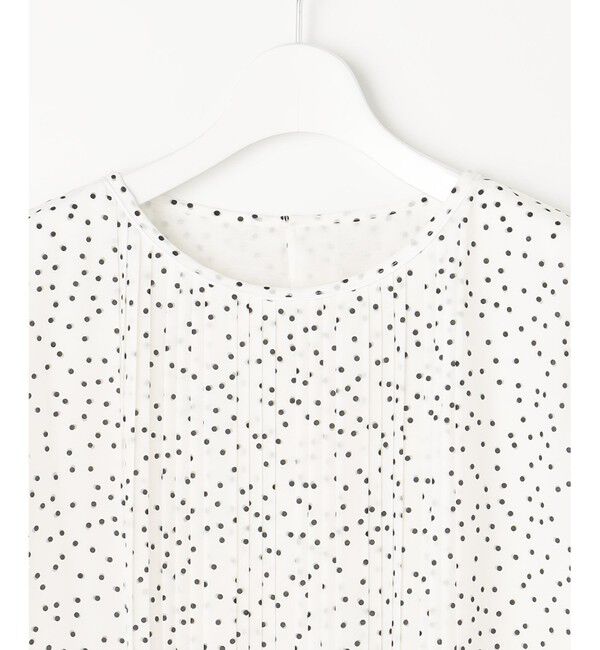 自由区「【洗える】ロイヤルシフォンドット柄 ブラウス」|シャツ・ブラウス|