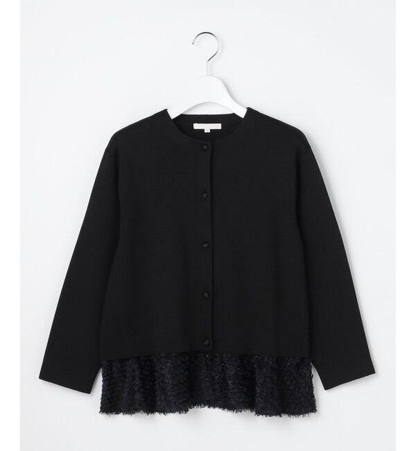 自由区「【SHIHOさん着用】ジャカードコンビ カーディガン」|カーディガン|