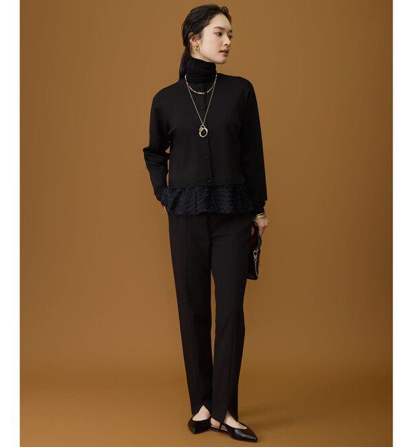 自由区「【SHIHOさん着用】ジャカードコンビ カーディガン」|カーディガン|