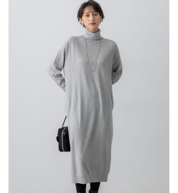 23区「【洗える】カシミヤブレンド タートルネック ニットワンピース」|ワンピース|ﾗｲﾄｸﾞﾚ