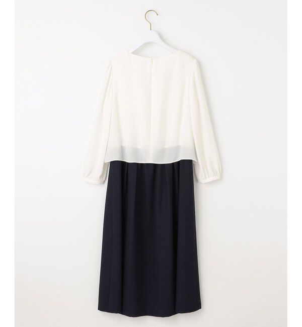 any SiS「【洗える】レースコンビバックサテン ワンピース」|ワンピース|