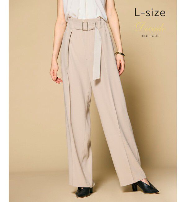 BEIGE,「【洗える・L-size】CINDY / ワイドパンツ」|その他|Sand