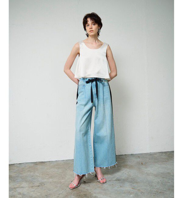 Grace Class「デニムワイドイージーパンツ」|その他|サックス