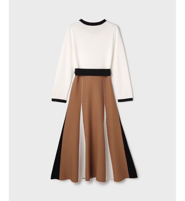 Grace Class「ニットバイカラージャガードワンピース」|ワンピース|