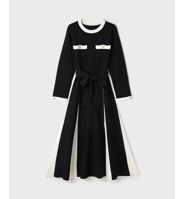 Grace Class「ニットバイカラージャガードワンピース」|ワンピース|