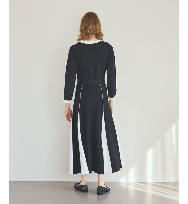 Grace Class「ニットバイカラージャガードワンピース」|ワンピース|