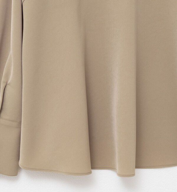 NOLLEY'S「《セットアップ対応》ウォッシャブルストレッチギャババックフレアブラウス」|シャツ・ブラウス|