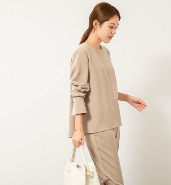 NOLLEY'S「《セットアップ対応》ウォッシャブルストレッチギャババックフレアブラウス」|シャツ・ブラウス|