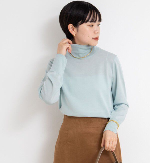 NOLLEY'S sophi「《手洗い可能》18Gウール100%ハイネックプルオーバー」|ニット・セーター|