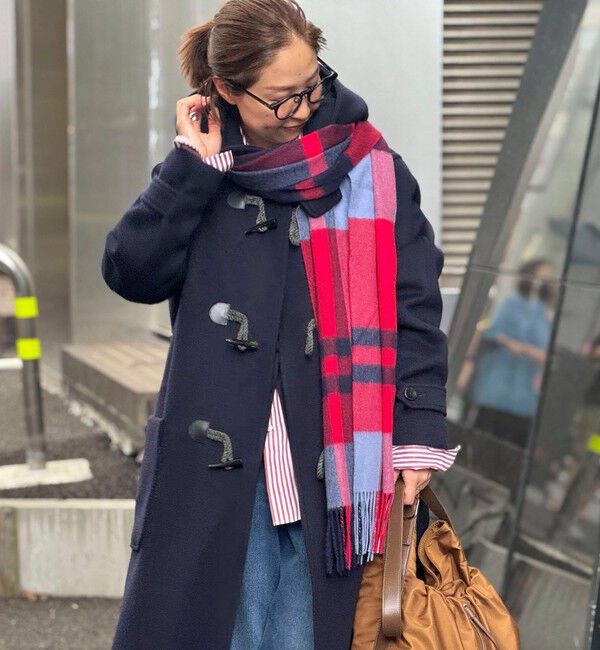 NOLLEY'S「チェックストール」|ストール|レッド系１