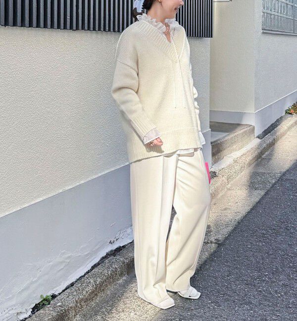 NOLLEY'S sophi「ブライト紡毛Vネックプルオーバー」|ニット・セーター|