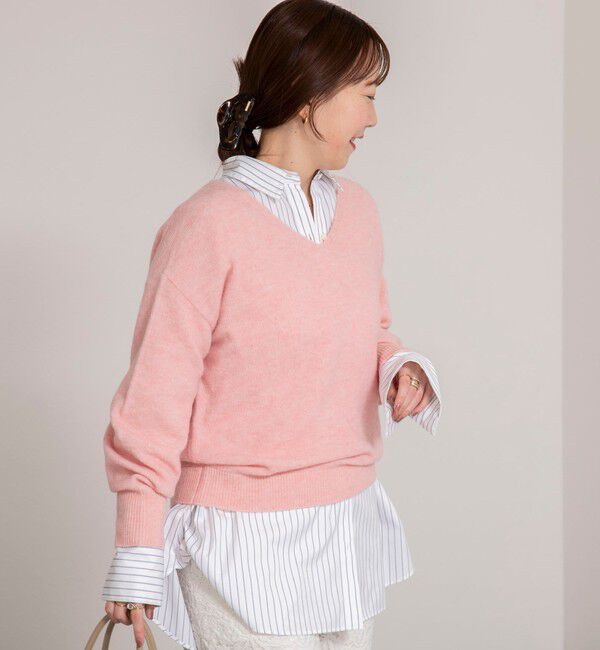 NOLLEY'S sophi「《手洗い可能》アルパカ混Vネックプルオーバー」|ニット・セーター|