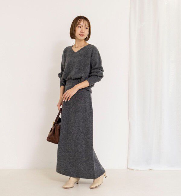 NOLLEY'S sophi「《手洗い可能》アルパカ混Vネックプルオーバー」|ニット・セーター|