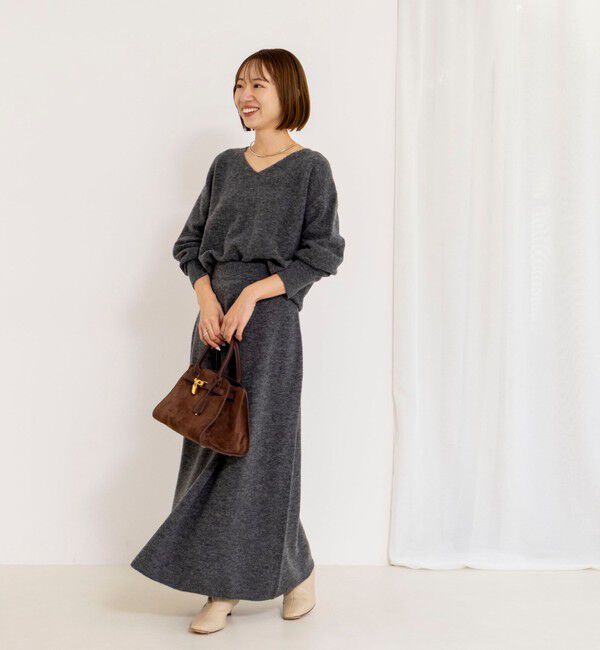 NOLLEY'S sophi「《手洗い可能》アルパカ混Vネックプルオーバー」|ニット・セーター|