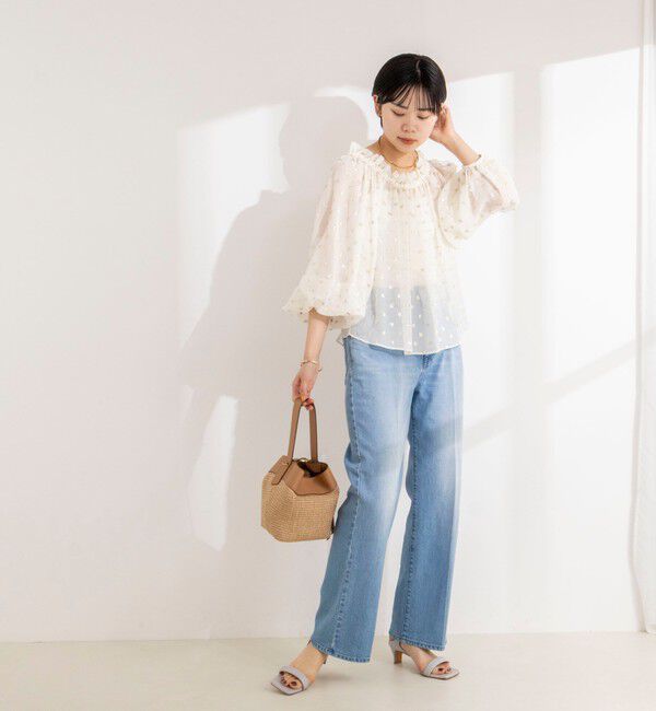 NOLLEY'S sophi「《セットアップ対応》ラメカットジャガードオフショルブラウス」|シャツ・ブラウス|