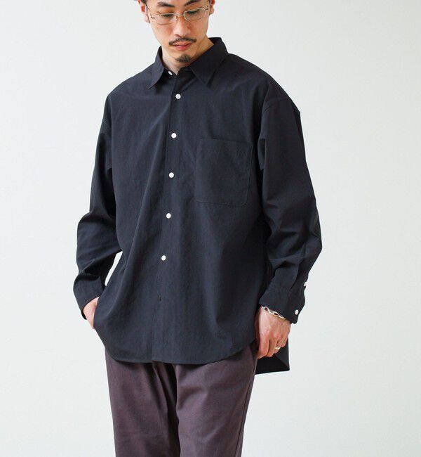 GLOSTER「【ニューベーシック】ワッシャーポプリンシャツ ロングスリーブ」|シャツ・ブラウス|