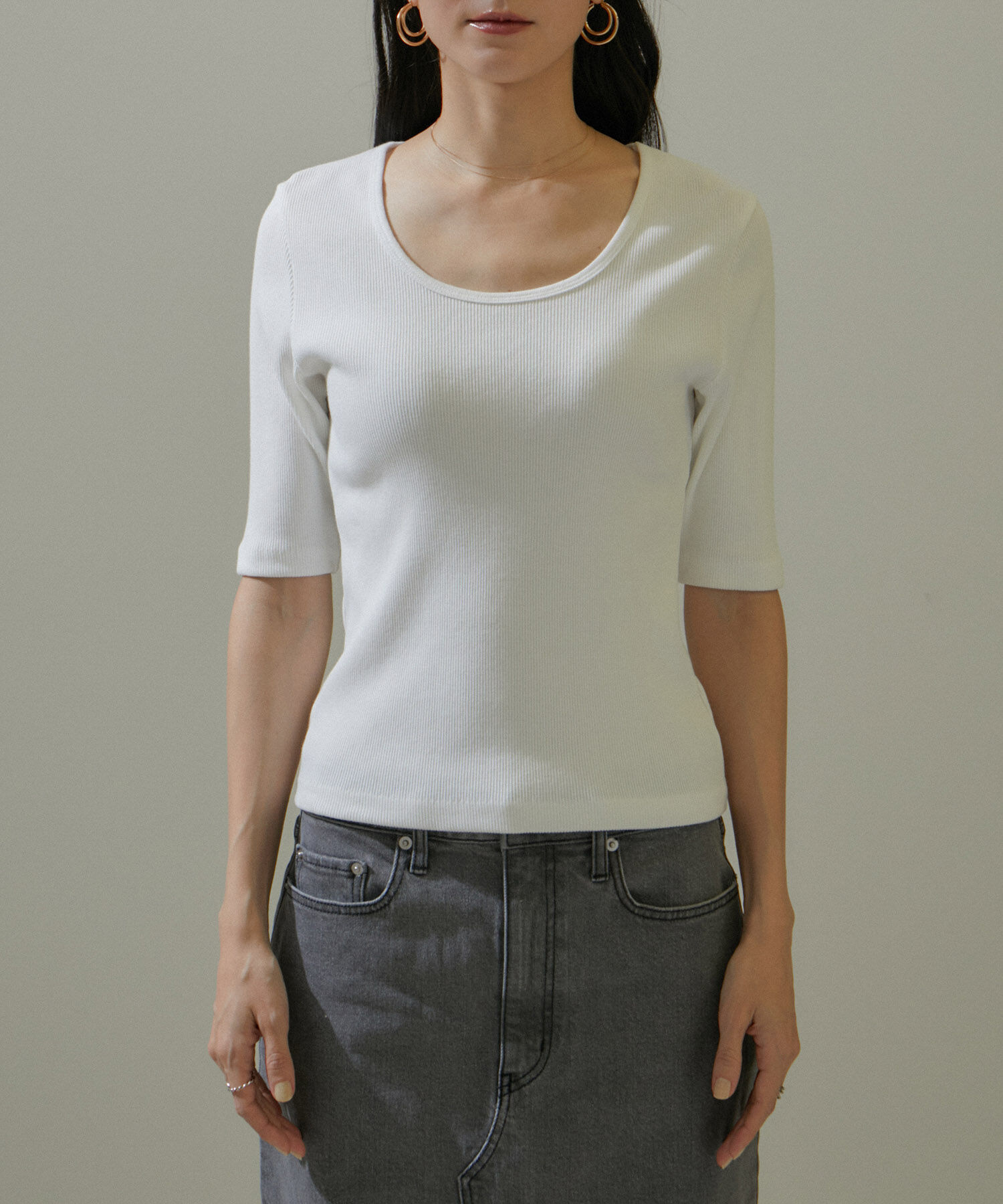 SALON adam et rope'「KINANファームリーリブTシャツ」|Tシャツ・カットソー|