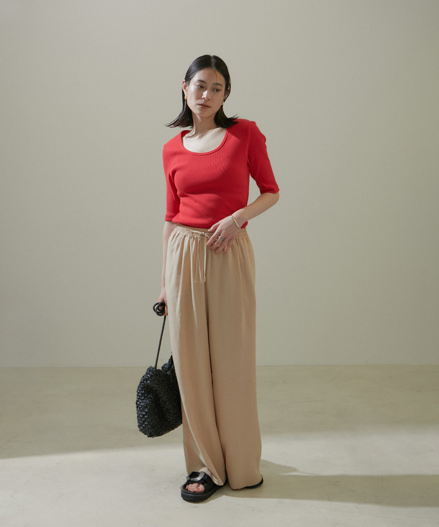 SALON adam et rope'「KINANファームリーリブTシャツ」|Tシャツ・カットソー|