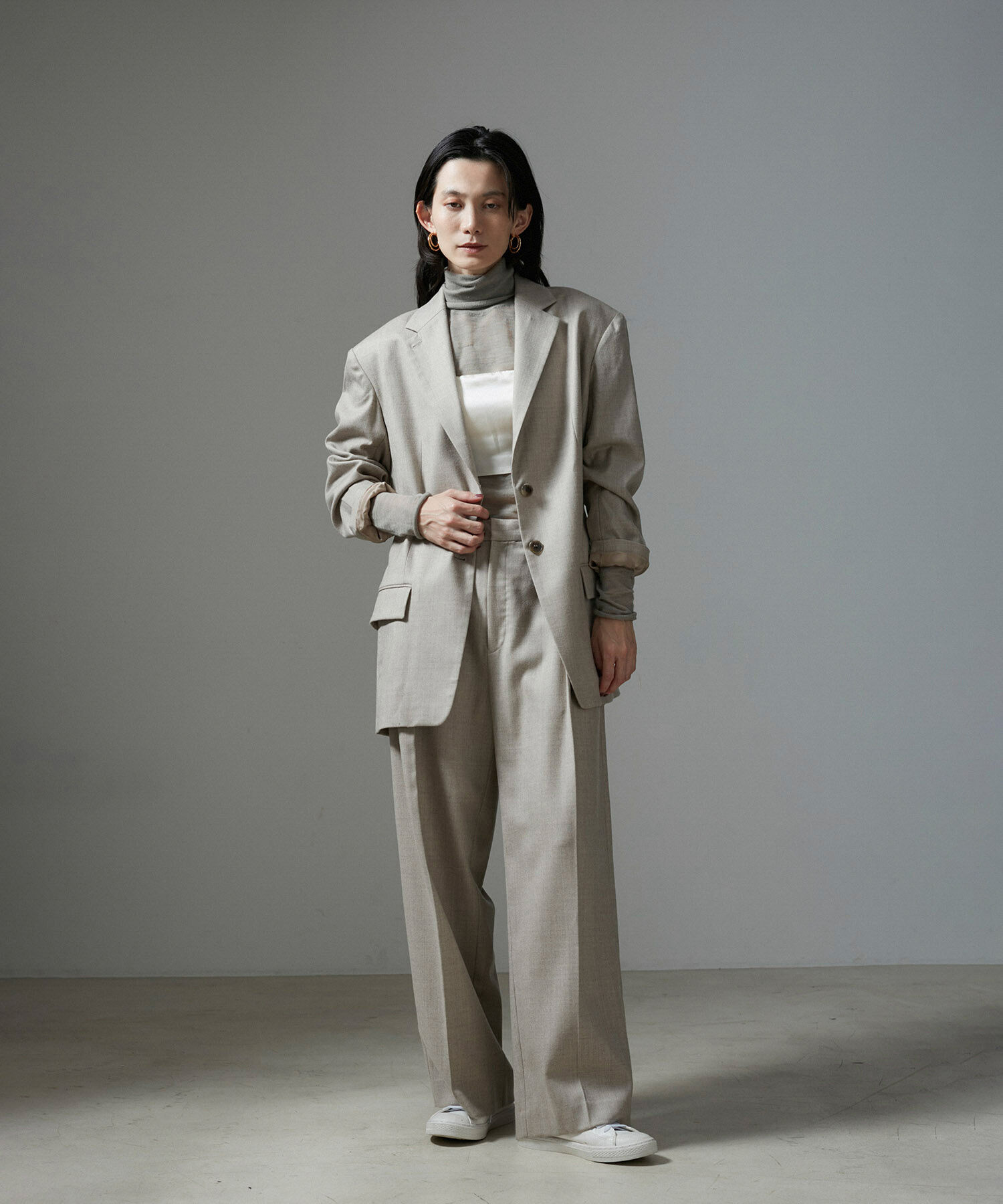 SALON adam et rope'「アセテートサテンベアトップ」|チューブトップ|