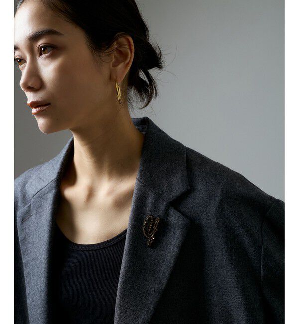 SALON adam et rope'「刺繍ワッペンブローチ＜Y＞」|ブローチ・コサージュ|