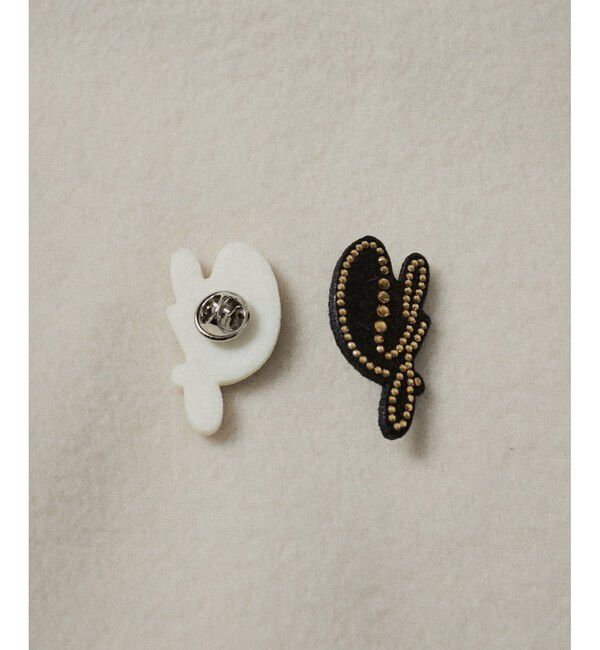 SALON adam et rope'「刺繍ワッペンブローチ＜Y＞」|ブローチ・コサージュ|