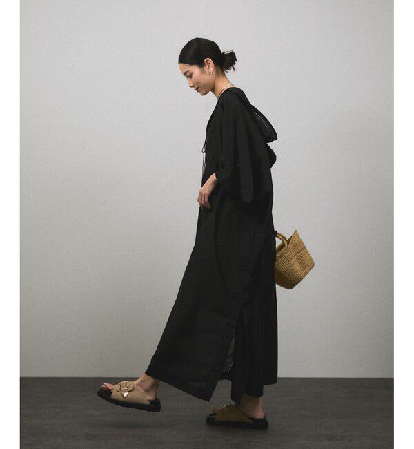 SALON adam et rope'「コットンシルクフードカフタンワンピース」|ワンピース|