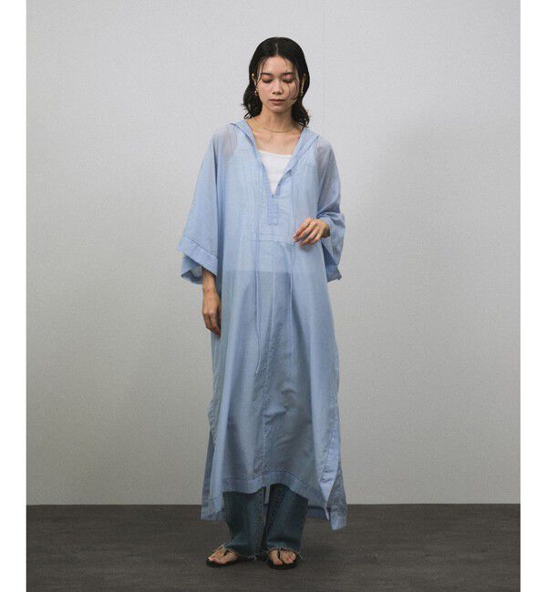 SALON adam et rope'「コットンシルクフードカフタンワンピース」|ワンピース|