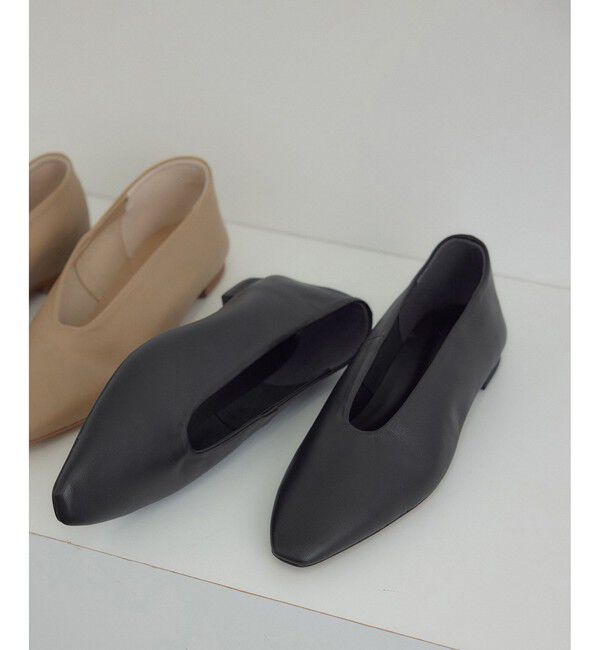SALON adam et rope'「【W S（ドゥーブル）】ソフトレザーフラットシューズ」|パンプス|