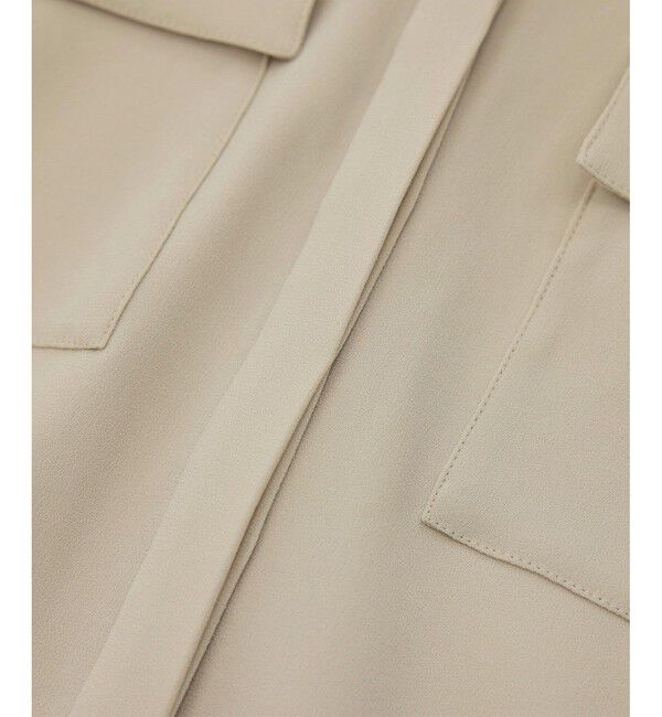 ROPE「【洗える・カセット服】バックサテン ドルマンブラウス/お仕事・通勤・セットアップ対応」|シャツ・ブラウス|