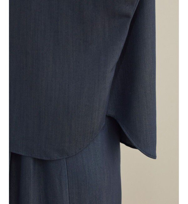 ROPE「【洗える・カセット服】バックサテン ドルマンブラウス/お仕事・通勤・セットアップ対応」|シャツ・ブラウス|