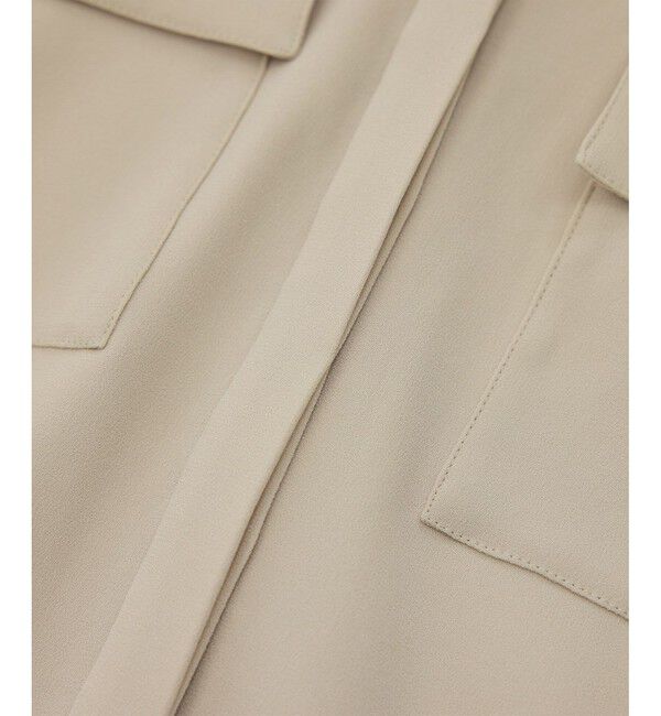 ROPE「【洗える・カセット服】バックサテン ドルマンブラウス/お仕事・通勤・セットアップ対応」|シャツ・ブラウス|