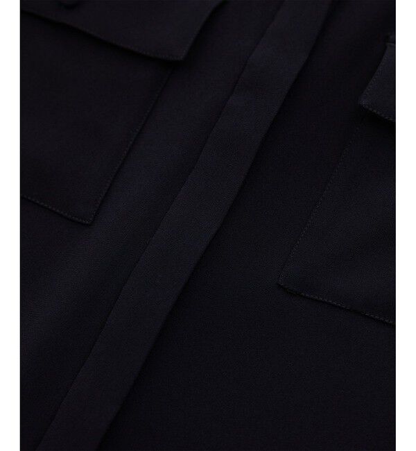 ROPE「【洗える・カセット服】バックサテン ドルマンブラウス/お仕事・通勤・セットアップ対応」|シャツ・ブラウス|