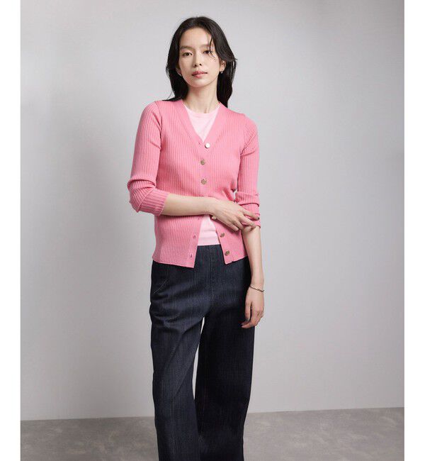 ROPE「ハイゲージワイドリブニットカーディガン」|カーディガン|