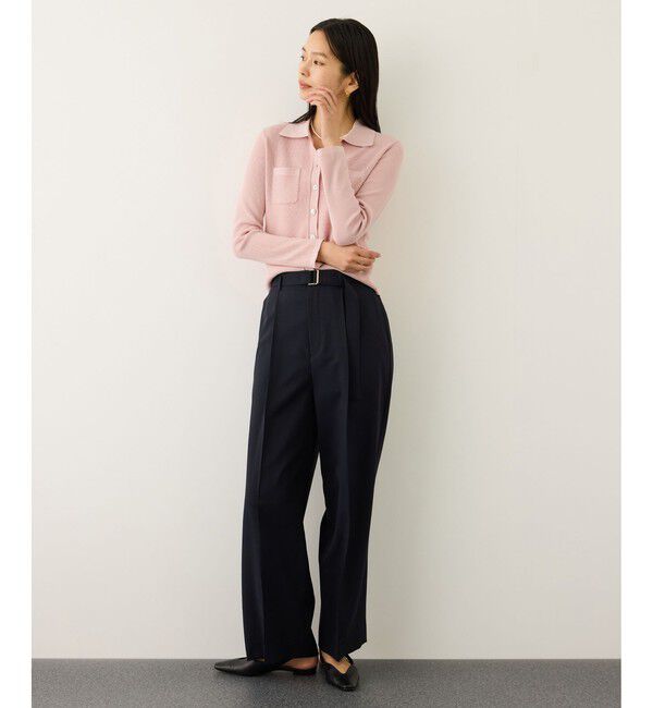 ROPE「ポロニットカーディガン/イージーケア」|カーディガン|